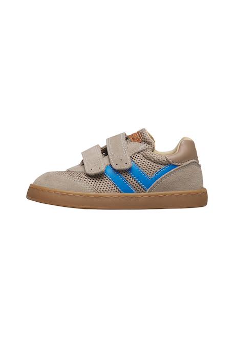 Sneakers en cuir et tissu kevis 2 vl. Blanc-noir-+Céleste-+Fuchsia-+Gris tourterelle-+Vert menthe- 18 - vertbaudet enfant 