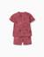 T-shirt et short en coton avec motif animalier Marrón 2 - vertbaudet enfant 