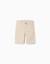 Short midi en sergé avec cinq poches Beige clair+Bleu foncé 1 - vertbaudet enfant 