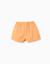 Jupe-short en coton avec nœud décoratif Jaune foncé 2 - vertbaudet enfant 