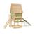 Maisonnette tente en bois fsc toboggan yuki 550 Naturel/vert 3 - vertbaudet enfant 