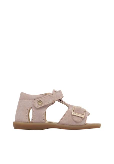 Sandales en suède quarzo Rose poudré- 1 - vertbaudet enfant 