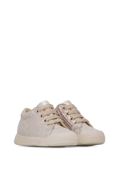 Baskets en suède snopes zip Beige-platin- 2 - vertbaudet enfant 