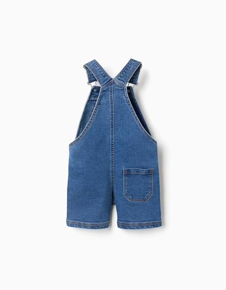 Salopette courte en jean avec poches Bleu 2 - vertbaudet enfant 