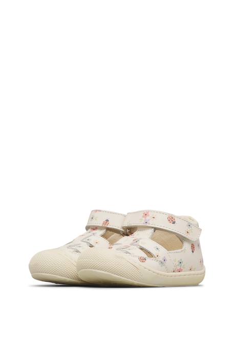 Sandales en cuir wad Blanc crème- 5 - vertbaudet enfant 