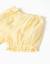 Ensemble blouse et short en coton à rayures Jaune clair 4 - vertbaudet enfant 
