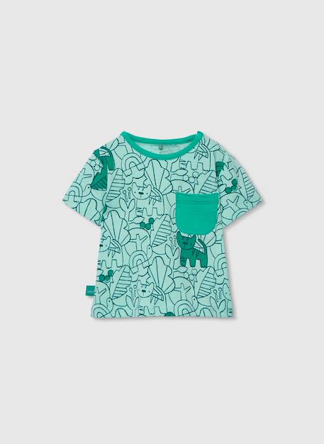 Ensemble t-shirt et short bébé imprimé coton Multicolore 3 - vertbaudet enfant 