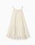 Robe sans manches en coton avec motif floral Beige clair 2 - vertbaudet enfant 