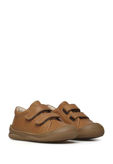 Chaussures premiers pas en cuir gabby vl Cognac-+Marine- 2 - vertbaudet enfant 