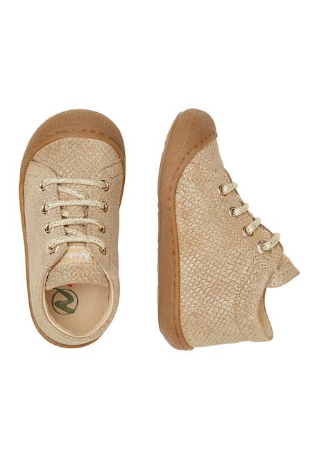 Chaussures premiers pas en suède pailleté cocoon Platine- 4 - vertbaudet enfant 