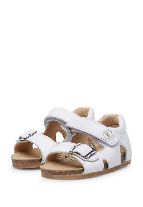 Sandales en cuir de veau ciré bea Blanc- 5 - vertbaudet enfant 
