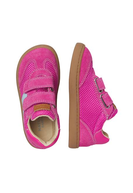 Sneakers en cuir et tissu kevis 2 vl. Blanc-noir-+Céleste-+Fuchsia-+Gris tourterelle-+Vert menthe- 14 - vertbaudet enfant 