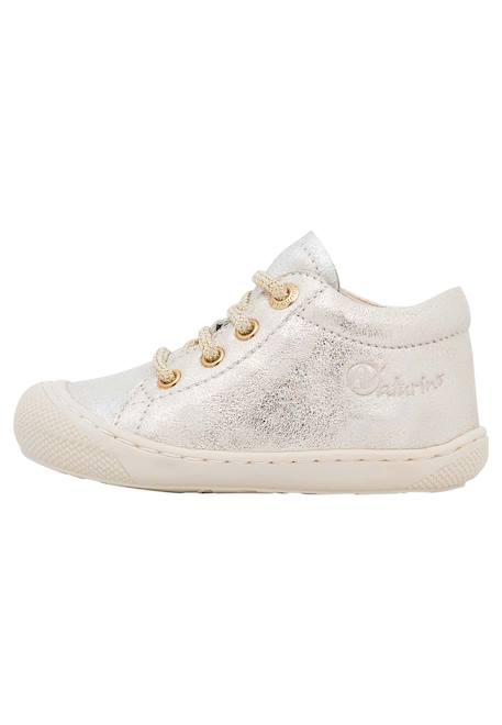 Chaussures en suède cocoon Blanc-argenté- 3 - vertbaudet enfant 
