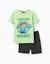 Pyjama à manches courtes en coton avec imprimé minecraft Vert clair 1 - vertbaudet enfant 