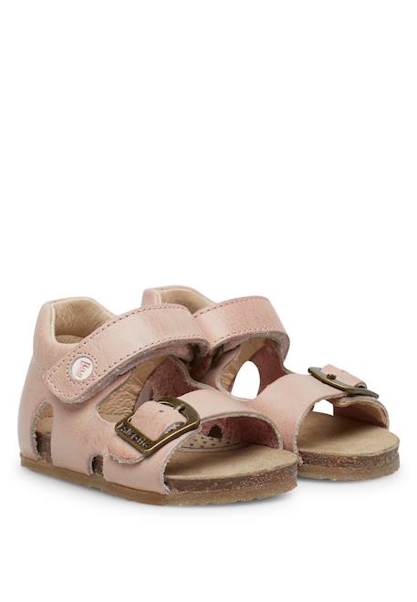 Sandales en cuir avec boucle et scratch bea Beige-+Bleu-+Gris-+Jaune-+Marine-+Marron-+Orange-+Rose-+Rouge- 37 - vertbaudet enfant 