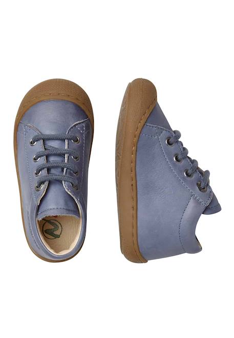 Chaussures premiers pas en cuir cocoon Bleu clair-+Bleu foncé-+Gris-+Jaune-+Sage- 4 - vertbaudet enfant 