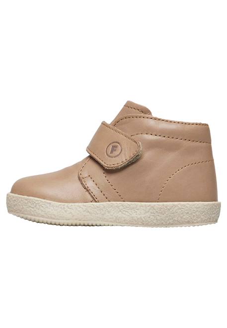 Chaussures en nappa à scratch conte vl Gris tourterelle- 3 - vertbaudet enfant 
