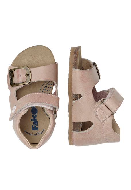 Sandales en cuir avec boucle et scratch bea Beige-+Bleu-+Gris-+Jaune-+Marine-+Marron-+Orange-+Rose-+Rouge- 39 - vertbaudet enfant 