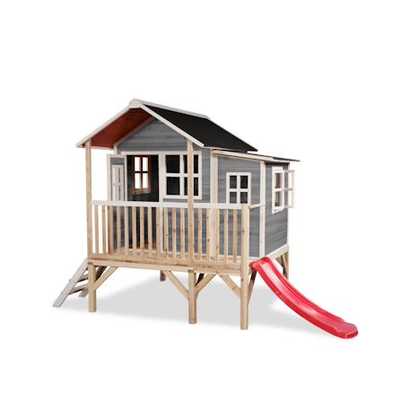 Maisonnette bois fsc pilotis toboggan extension loft 350 Gris 2 - vertbaudet enfant 