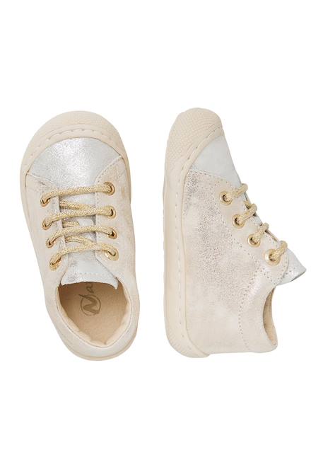 Chaussures en suède cocoon Blanc-argenté- 4 - vertbaudet enfant 