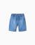 Short midi en jean à enfiler Bleu 1 - vertbaudet enfant 