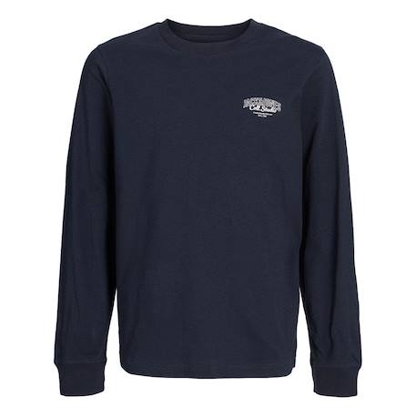 T-shirt manches longues garçon makoto Marine+Noir 3 - vertbaudet enfant 