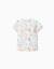 T-shirt en coton avec motif éléphant et tigre Beige clair 2 - vertbaudet enfant 