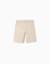 Short midi en sergé avec cinq poches Beige clair+Bleu foncé 2 - vertbaudet enfant 