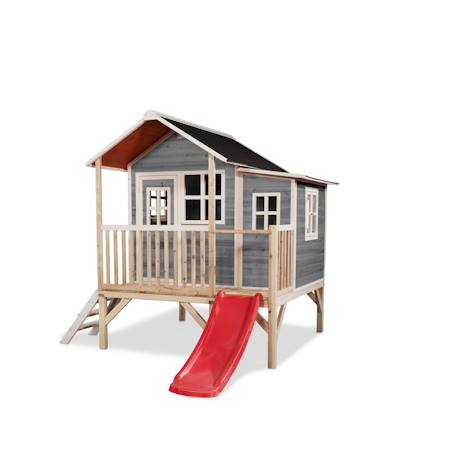 Maisonnette bois fsc pilotis toboggan extension loft 350 Gris 4 - vertbaudet enfant 