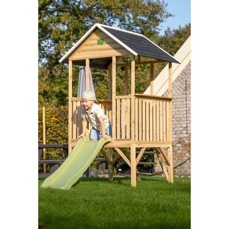 Maisonnette en bois fsc sur pilotis panorama 300 Naturel 6 - vertbaudet enfant 