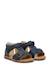 Sandales en cuir à scratch quarzo Marine-+Marron- 2 - vertbaudet enfant 