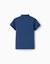 T-shirt en coton avec col mao et poche Bleu foncé+Jaune foncé 2 - vertbaudet enfant 