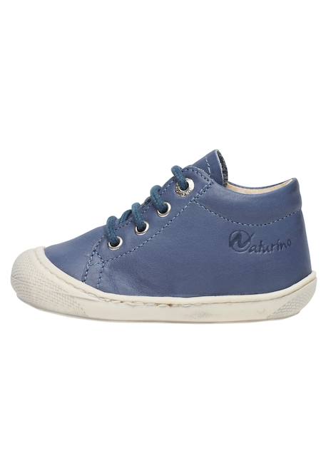 Chaussures en cuir cocoon Bleu-+Cognac-+Gris tourterelle-+Marine-+Vert foncé- 3 - vertbaudet enfant 