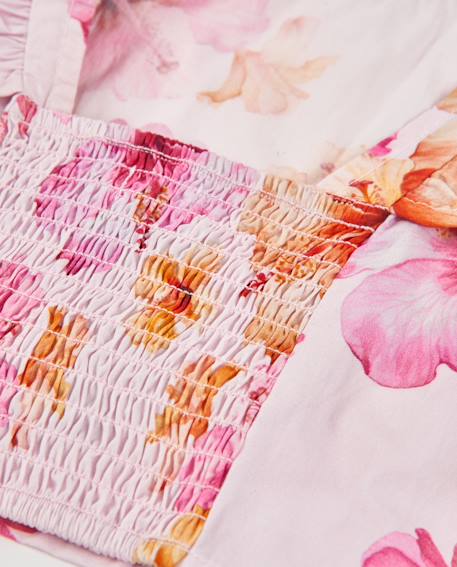Chemise fille en tissu tissé avec volants latéraux Rose 5 - vertbaudet enfant 