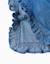 Blouse style poncho en jean avec volants et broderie Bleu 4 - vertbaudet enfant 