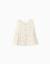 Blouse sans manches en coton avec motif floral Beige clair 2 - vertbaudet enfant 