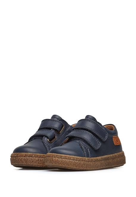 Baskets en cuir carex vl Gris tourterelle-+Marine-+Noir- 10 - vertbaudet enfant 