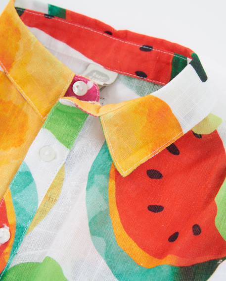 Chemise courte fille à imprimé fruité Multicolore 4 - vertbaudet enfant 