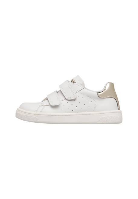 Baskets en cuir hasselt 2 vl. Blanc-platine- 3 - vertbaudet enfant 