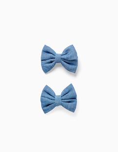 -Lot de 2 pinces à cheveux avec nœuds en jean