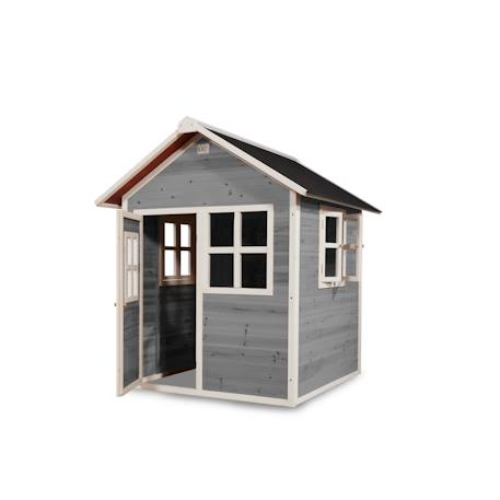 Maisonnette en bois fsc compacte loft 100 Gris+Naturel 2 - vertbaudet enfant 