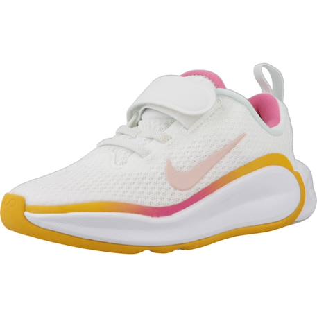 Baskets enfant fille en textile Blanc+Noir+Noir blanc+Noir rose+Noir vert 4 - vertbaudet enfant 