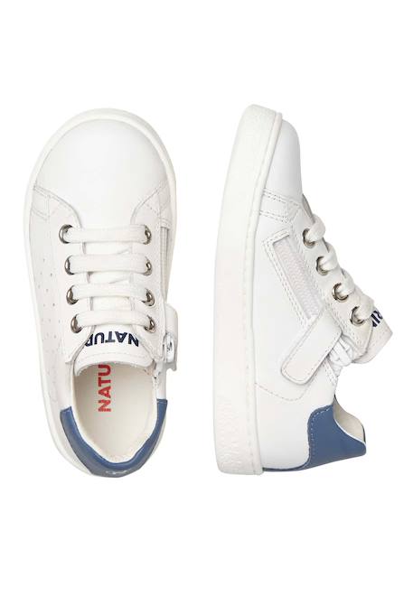 Baskets en cuir hasselt 2 zip. Blanc- 4 - vertbaudet enfant 