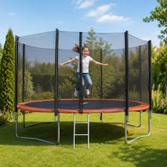 Trampoline ø 4,27 m avec filet de sécurité et échelle pour enfants  - vertbaudet enfant