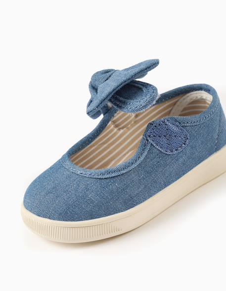 Ballerines en toile à semelle souple Bleu 4 - vertbaudet enfant 
