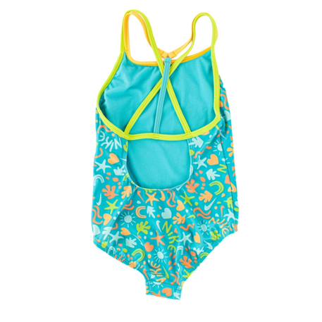 Maillot de bain 1 pièce fille crossback Bleu 2 - vertbaudet enfant 