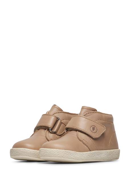 Chaussures en nappa à scratch conte vl Gris tourterelle- 5 - vertbaudet enfant 