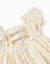 Robe en coton avec motif floral et volants Beige clair 3 - vertbaudet enfant 
