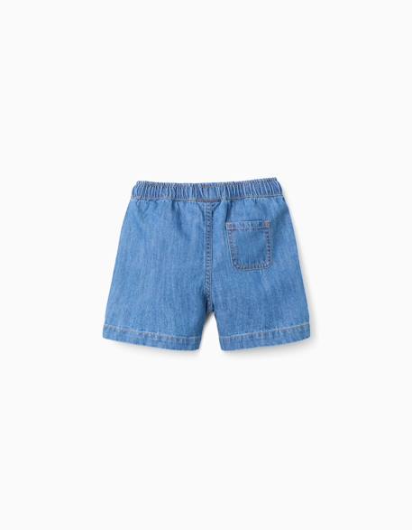 Short midi en jean à enfiler Bleu 2 - vertbaudet enfant 