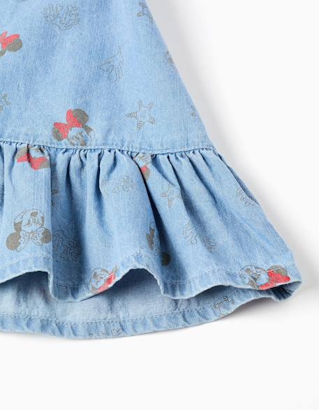 Robe en jean sans manches avec motif minnie Bleu 4 - vertbaudet enfant 
